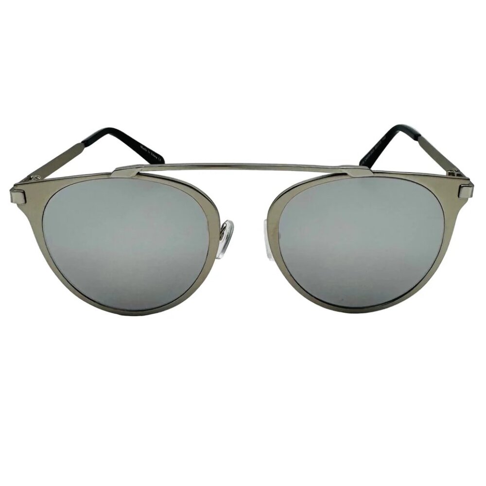 7039 | Silver Mirror Circle Sunglasses